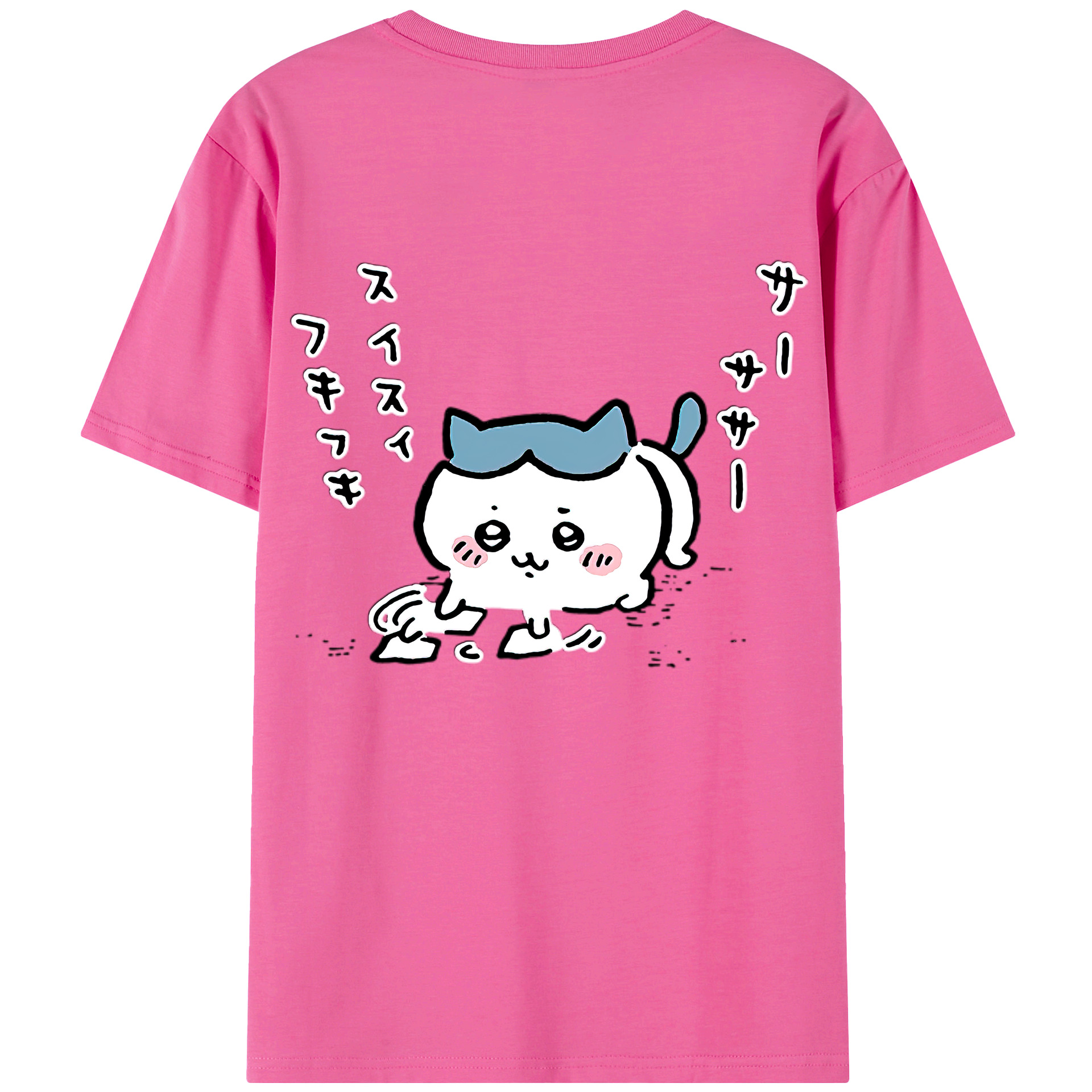 （画像用） ちいかわ ハチワレ Chii-kawa hachiware レディース半袖Tシャツ(バックプリント)